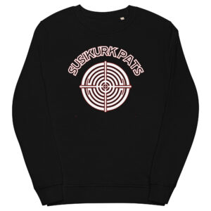 spauda ant džemperių unisex organic sweatshirt black front 65ae2a0a52e06