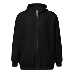 Spauda ant Džemperių 14 Spauda ant Džemperių unisex heavy blend zip hoodie black front 669e9a5b4d05b