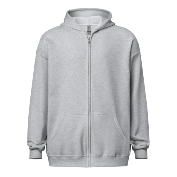 unisex džemperis su užtrauktu unisex heavy blend zip hoodie sport grey front 669e9a5b4e705