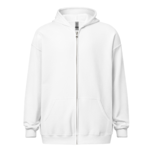 Spauda ant Džemperių 15 Spauda ant Džemperių unisex heavy blend zip hoodie white front 669e9a5b4ee8c