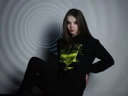 Džemperis šviečiantis prie UV lempų "Face" - Image 3