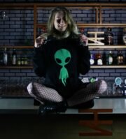 Džemperis su kapišonu, kelių spalvų “Alien Invasion” - Image 6