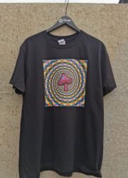 Organinės medvilnės marškinėliai su spauda "Trippy"