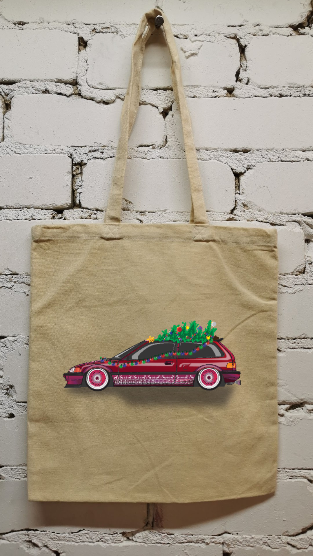 Drobiniai maišeliai su spauda “Civic„ 4 drobiniai maišeliai su spauda “civic„ - image 4