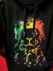 Medvilninis džemperis su šilkografijos spauda "Rasta Lion" - Image 3