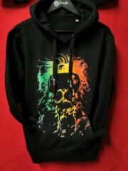 Medvilninis džemperis su šilkografijos spauda "Rasta Lion" - Image 4
