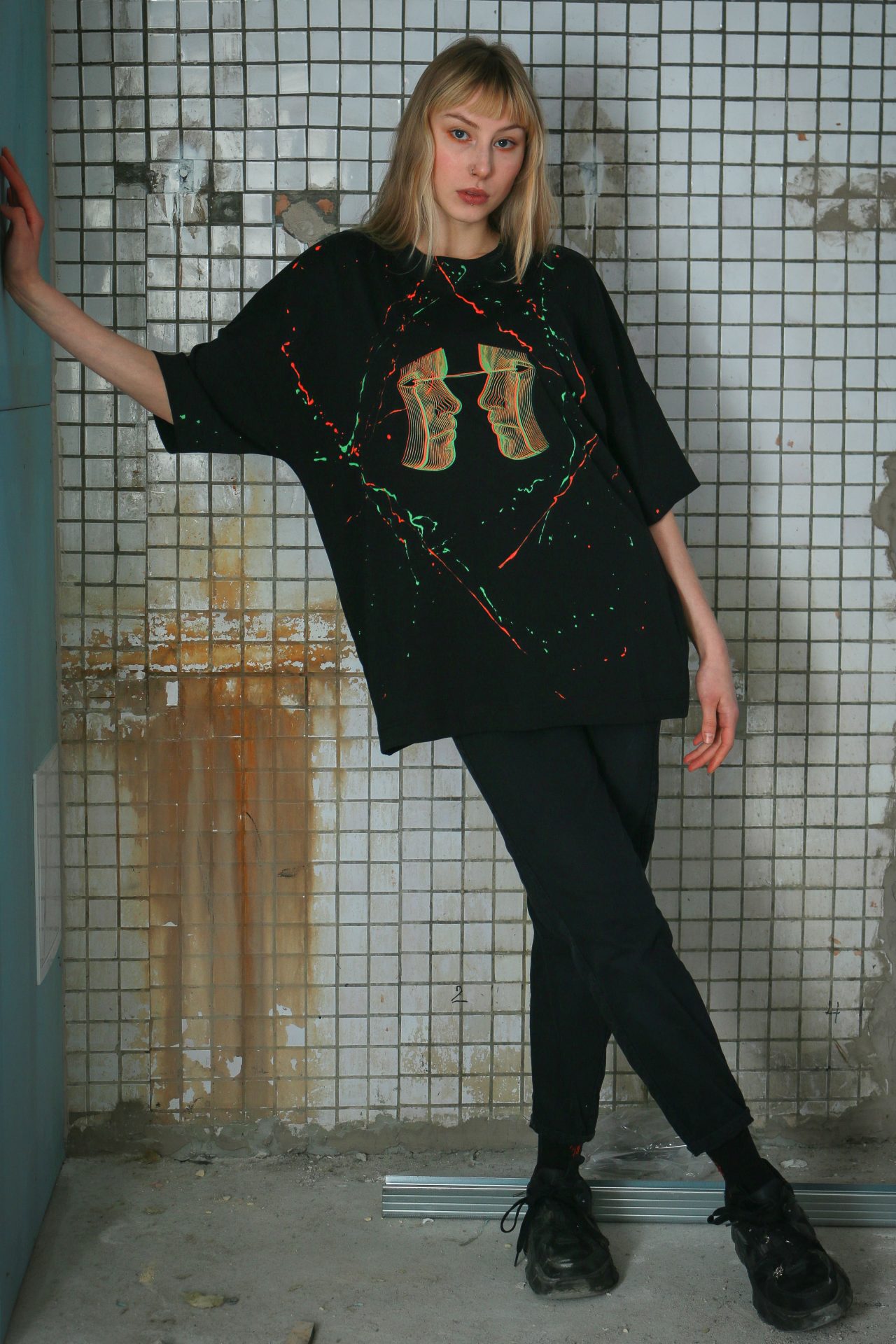 Organinės medvilnės unisex marškinėliai „Greenface“ 1 Organinės medvilnės unisex marškinėliai „Greenface“