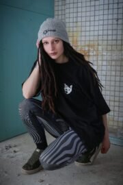 Organinės medvilnės unisex marškinėliai „CatRave“ - Image 4