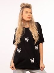 Organinės medvilnės marškinėliai „CatRave +“