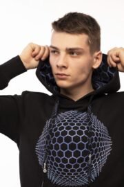Džemperis su kapišonu "Geometric-Art-Blue" - Image 3